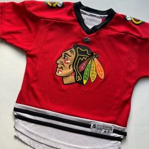 Reebok Kids Red and Black Hockey Jersey